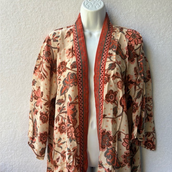 Sundance Marsala Kimono Floral - Picture 3 of 5